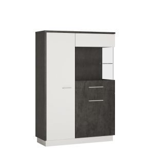 Zingaro Low Display Cabinet RH with tempered glass – Furniture To Go